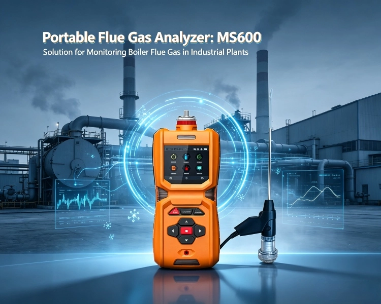 Penyelesaian untuk Memantau Gas Serombong Dandang di Loji Perindustrian | MS600-FG | Pengoptimuman Pembakaran Dipacu Dwi Data CO dan O₂